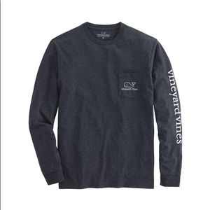 Vineyard Vines Long Sleeve Heather Pocket Tee